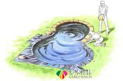 私家庭院设计,自然式水池
